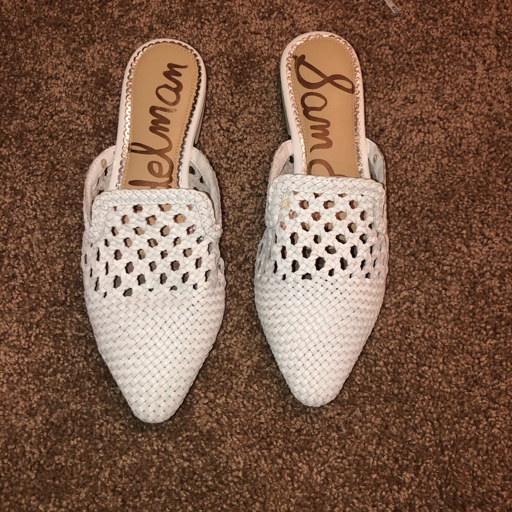 Sam Edelman White Mules
